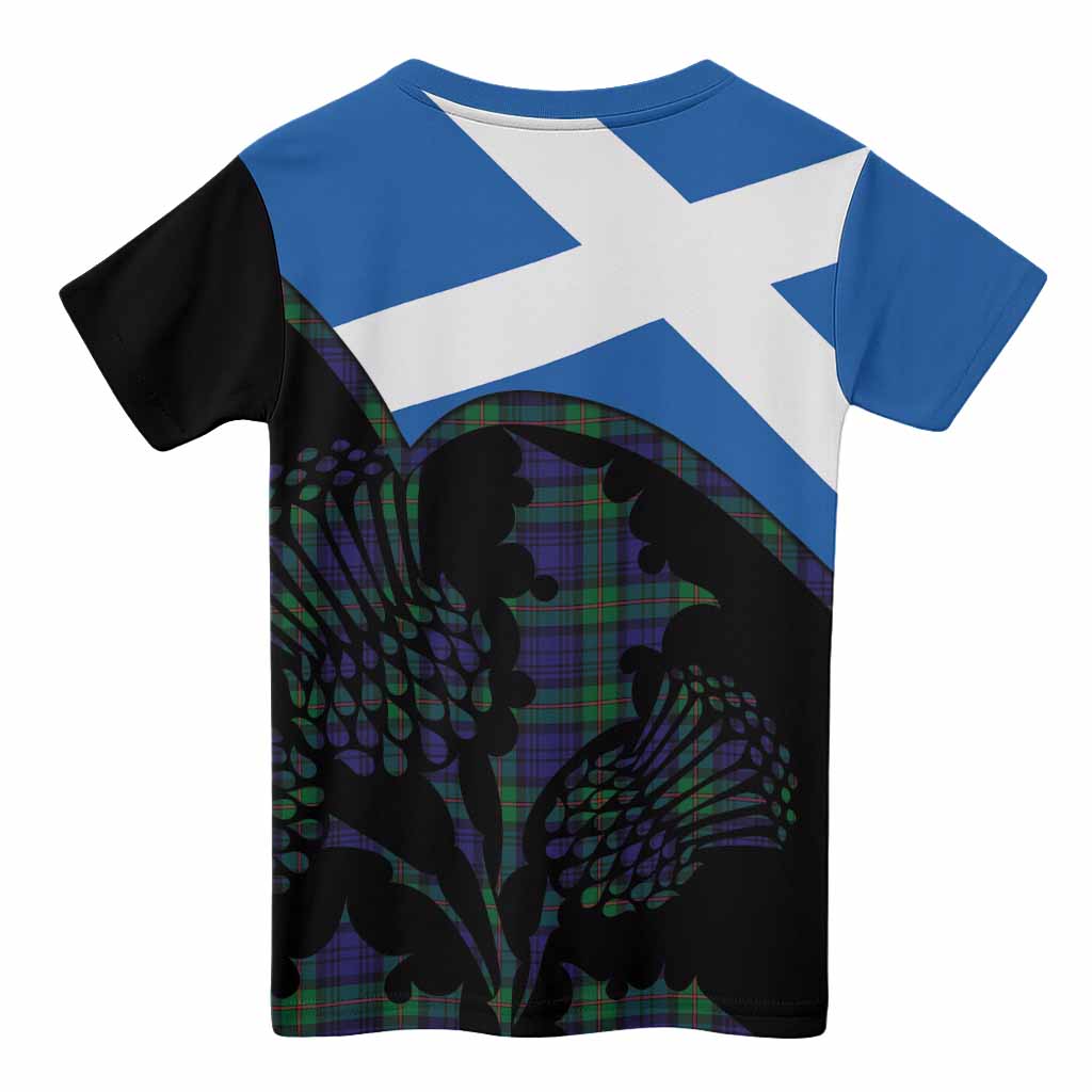 MacKinlay (McKinlay) Tartan Family Crest Kid T-shirt Scotland Thistle Floral Flag Style