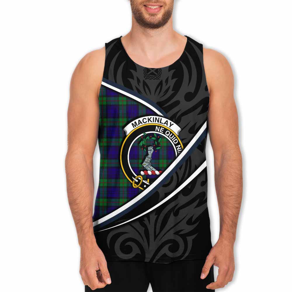 MacKinlay (McKinlay) Tartan Family Crest Men Tank Top Celtic Scottish Thistle Floral - Tartan Vibes Clothing