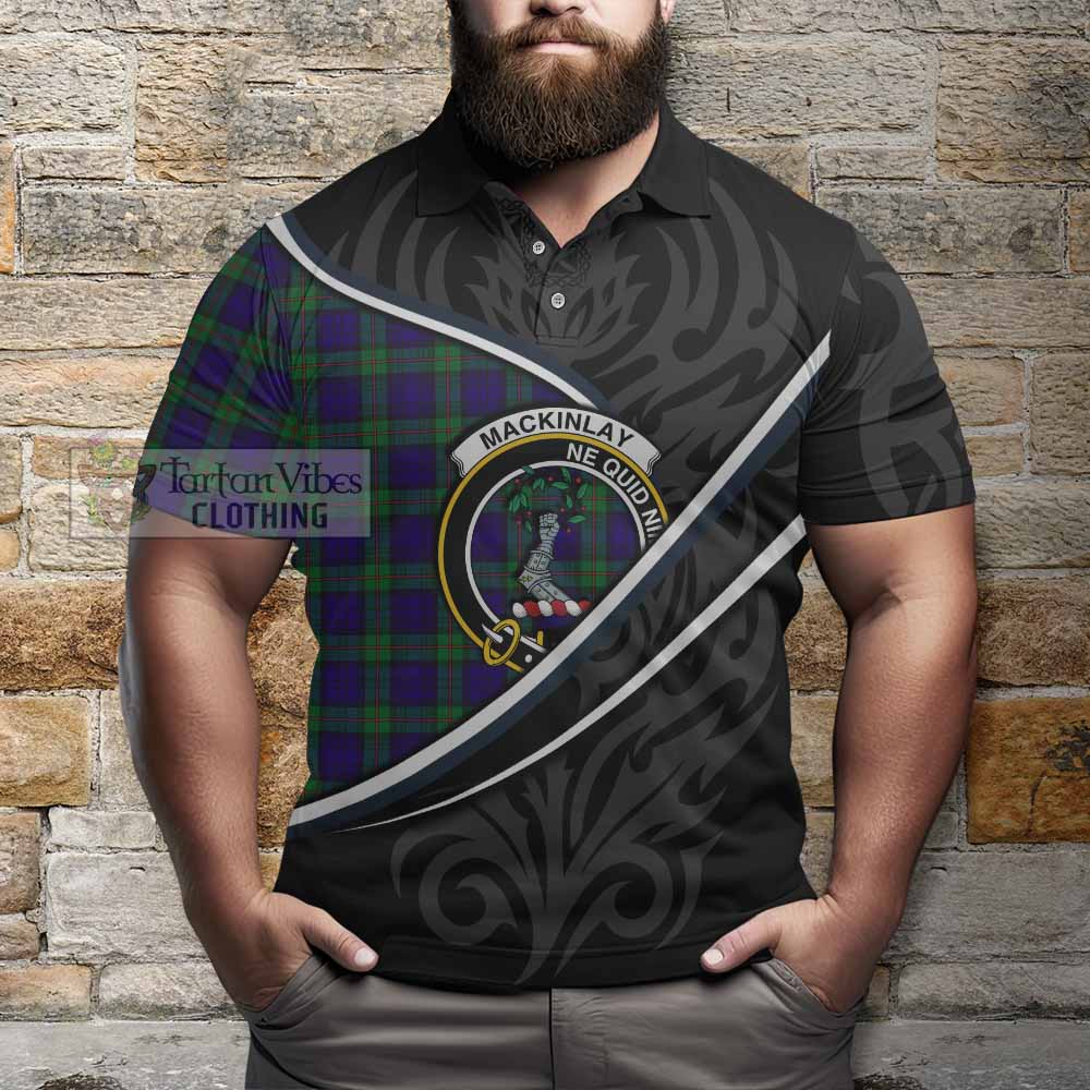 MacKinlay (McKinlay) Tartan Family Crest Polo Shirt Celtic Scottish Thistle Floral - Tartan Vibes Clothing