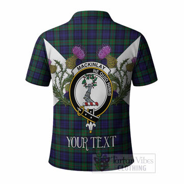 MacKinlay (McKinlay) Tartan Family Crest Polo Shirt Scottish Burns Night Thistle Floral