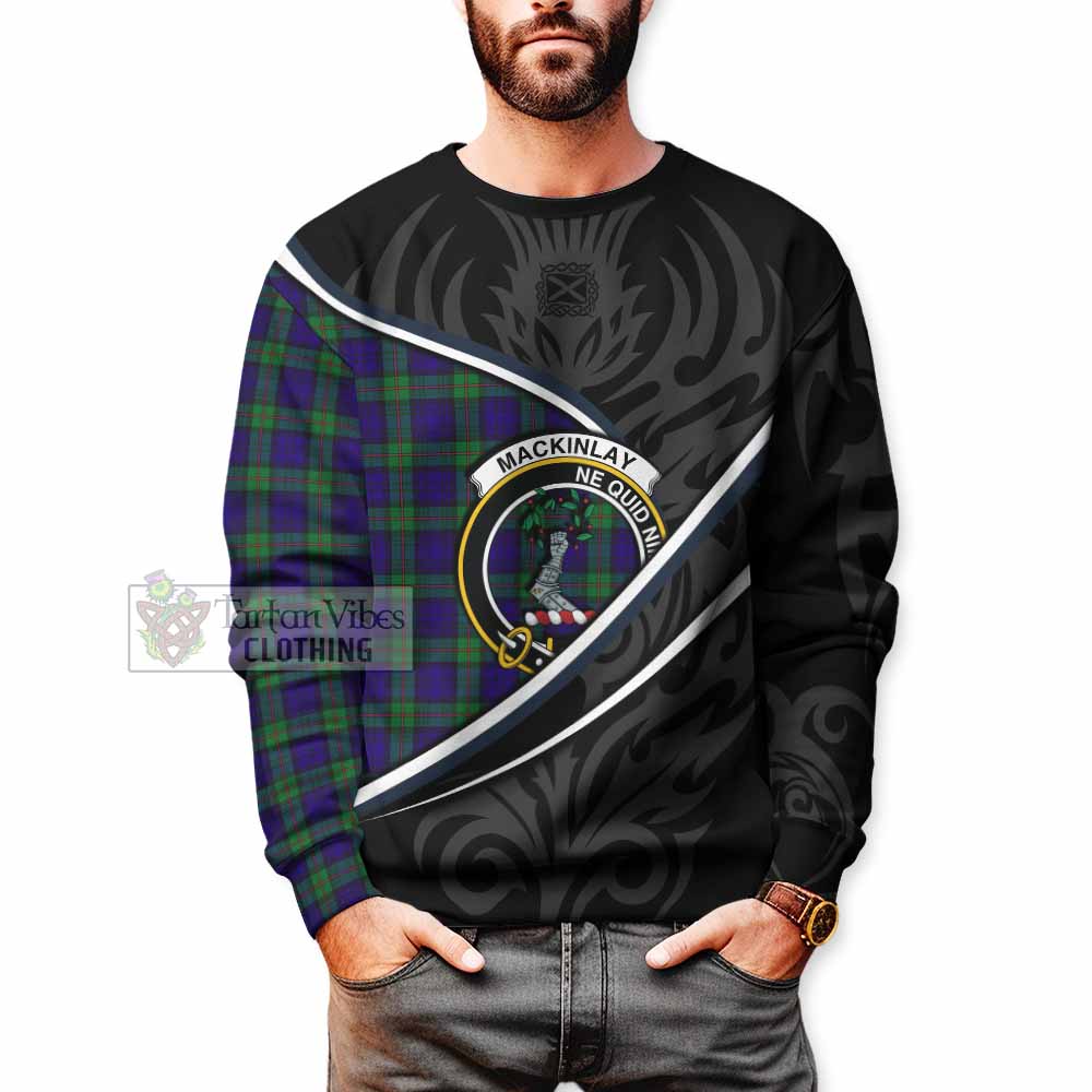 MacKinlay (McKinlay) Tartan Family Crest Sweatshirt Celtic Scottish Thistle Floral - Tartan Vibes Clothing
