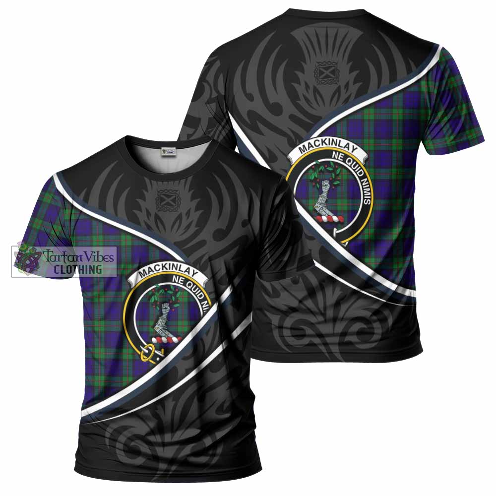 MacKinlay (McKinlay) Tartan Family Crest T-shirt Celtic Scottish Thistle Floral - Tartan Vibes Clothing