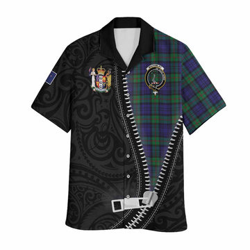 MacKinlay (McKinlay) Tartan Hawaiian Shirt New Zealand Pattern Unique Zipper Stylized