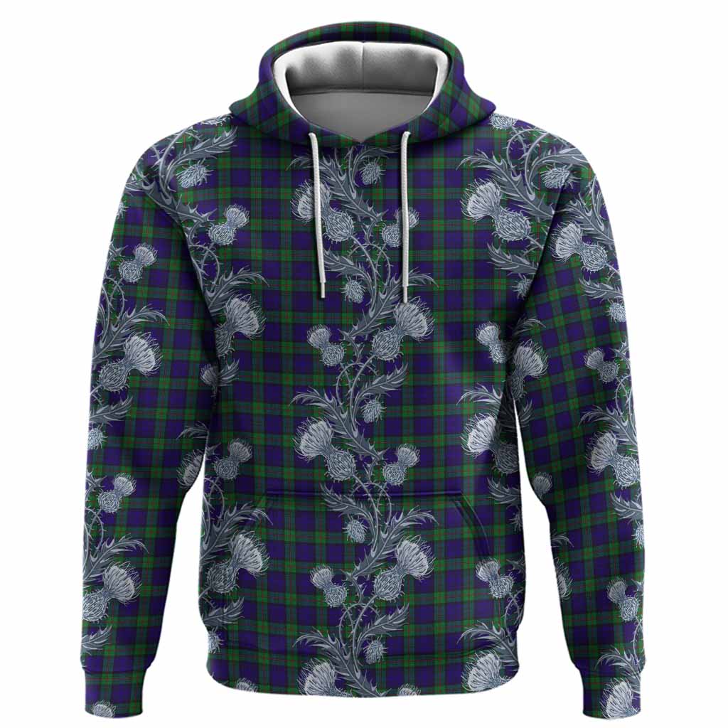 MacKinlay (McKinlay) Tartan Hoodie Seamless Scottish Thistle Flowers