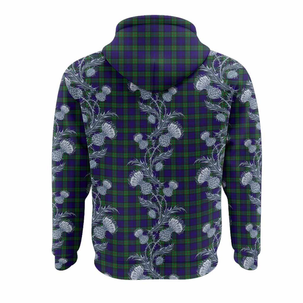 MacKinlay (McKinlay) Tartan Hoodie Seamless Scottish Thistle Flowers