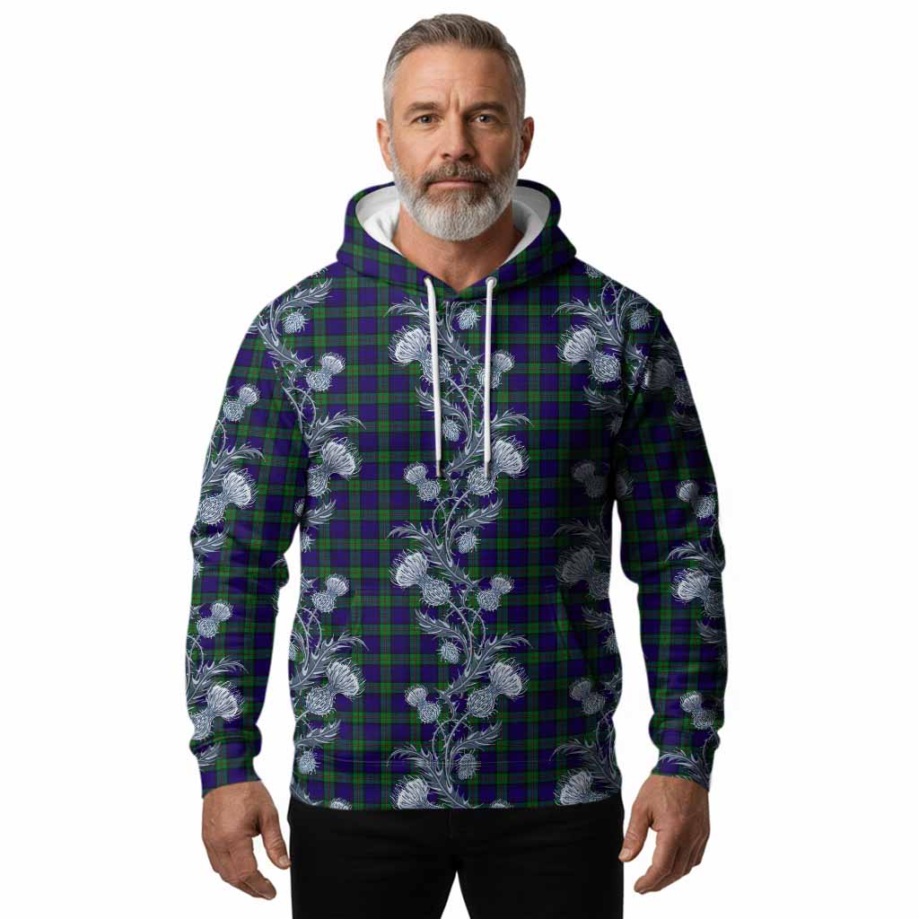 MacKinlay (McKinlay) Tartan Hoodie Seamless Scottish Thistle Flowers