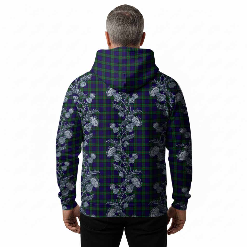 MacKinlay (McKinlay) Tartan Hoodie Seamless Scottish Thistle Flowers
