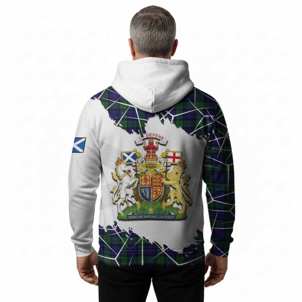MacKinlay (McKinlay) Tartan Hoodie with Family Crest and Lion Rampant Grunge Style