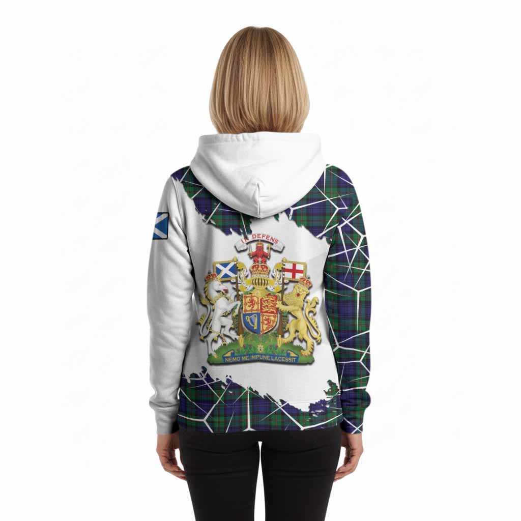 MacKinlay (McKinlay) Tartan Hoodie with Family Crest and Lion Rampant Grunge Style