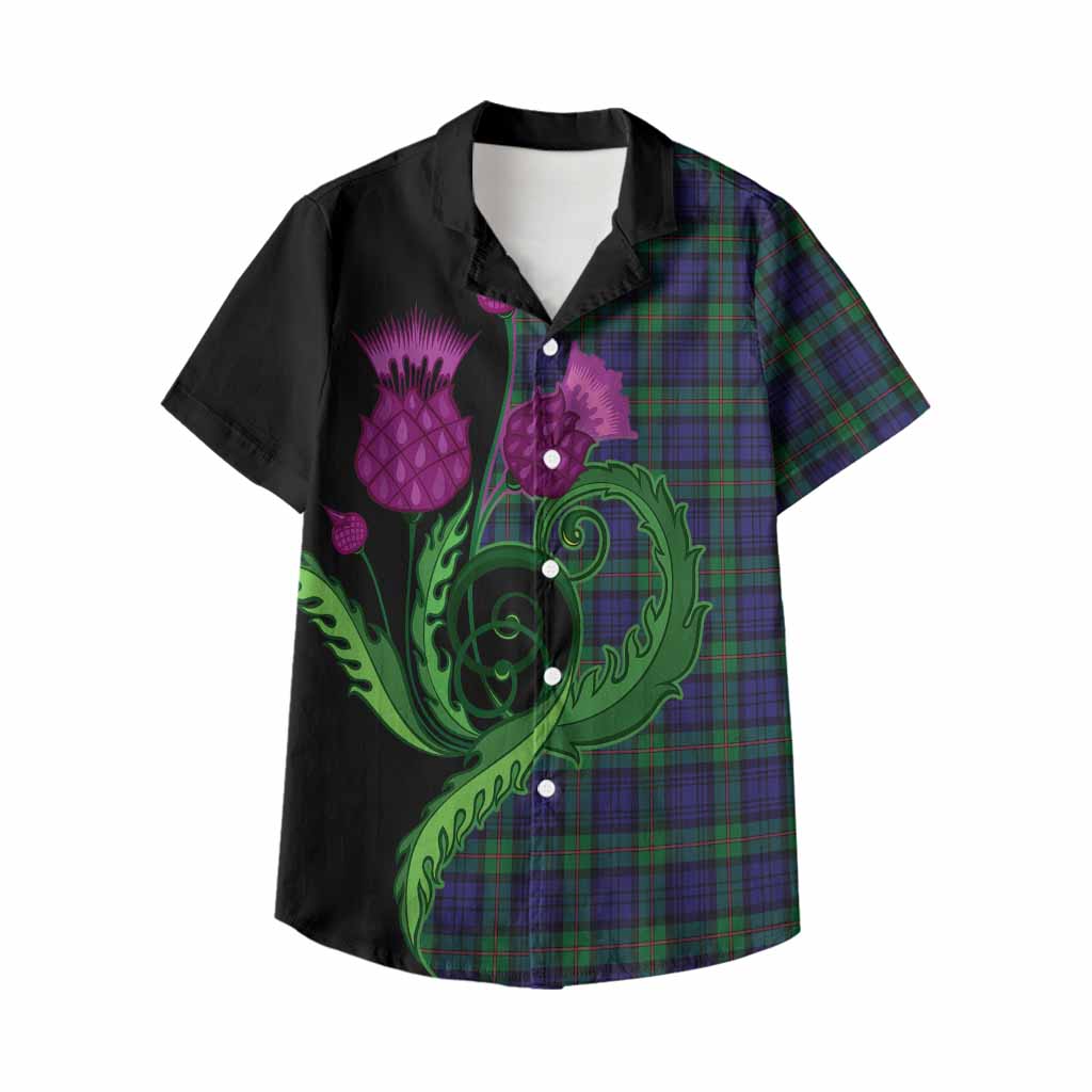 MacKinlay (McKinlay) Tartan Kid Hawaiian Shirt Traditional Scottish Thistle