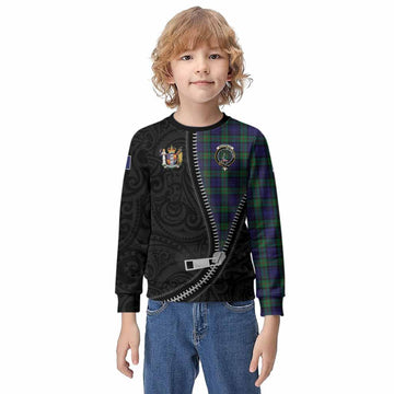 MacKinlay (McKinlay) Tartan Kid Knitted Sweatshirt New Zealand Pattern Unique Zipper Stylized