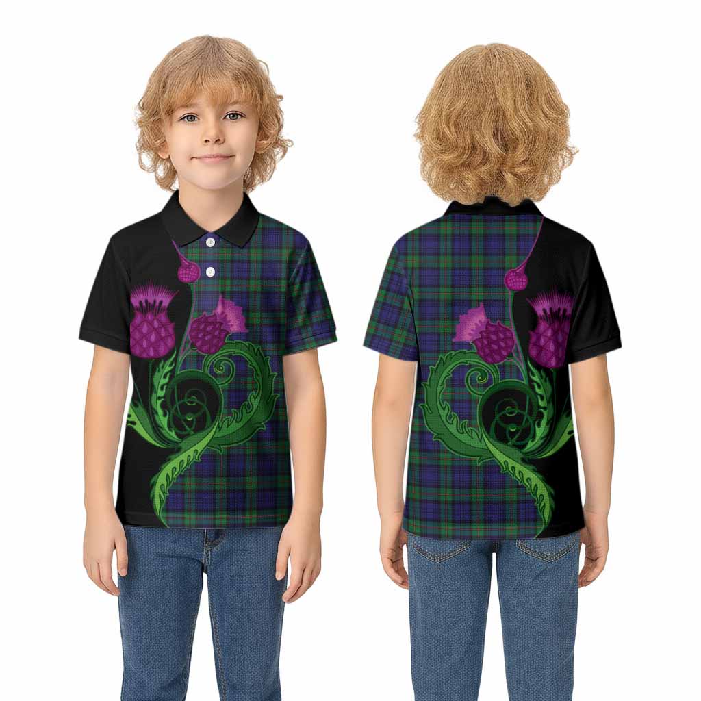MacKinlay (McKinlay) Tartan Kid Polo Shirt Traditional Scottish Thistle