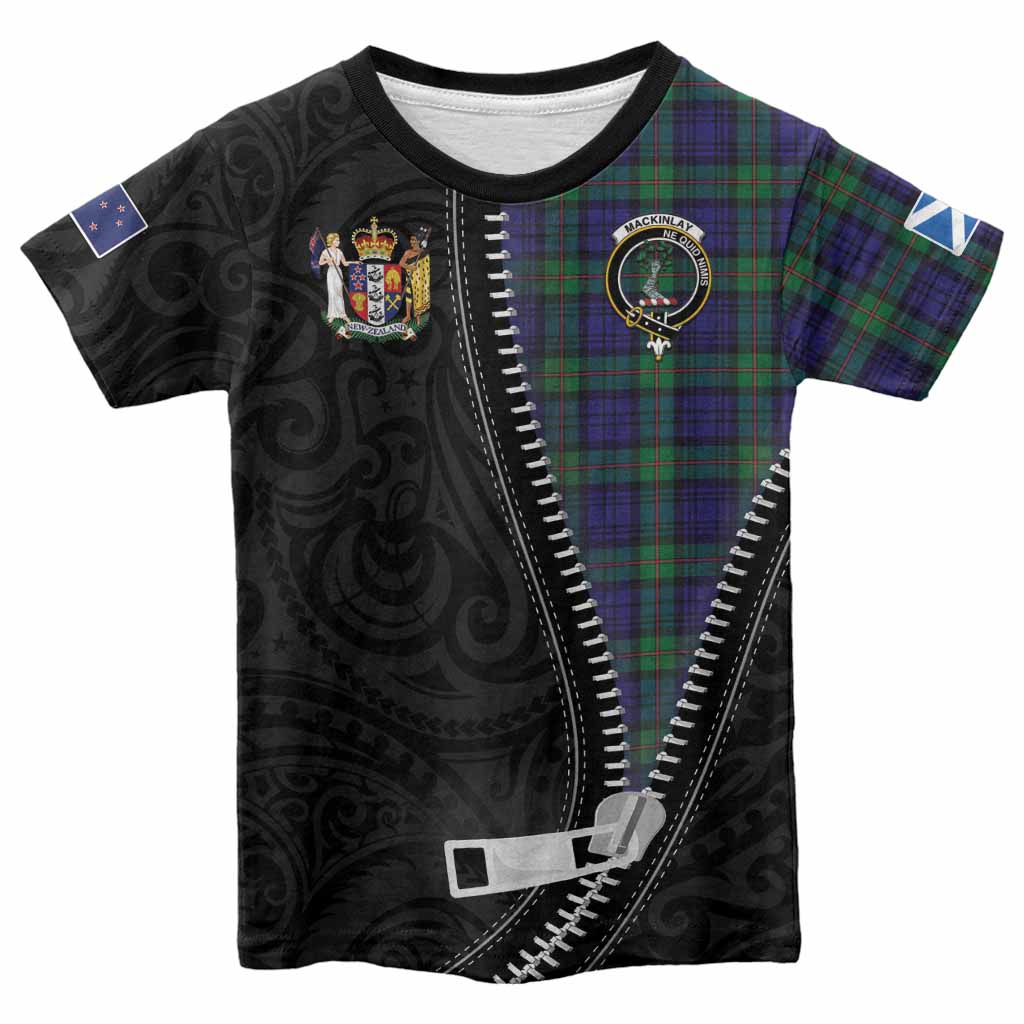 MacKinlay (McKinlay) Tartan Kid T-shirt New Zealand Pattern Unique Zipper Stylized