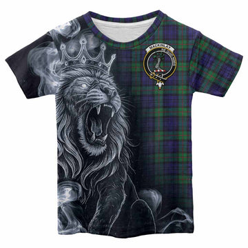 MacKinlay (McKinlay) Tartan Kid T-shirt Roaring Lion Heritage