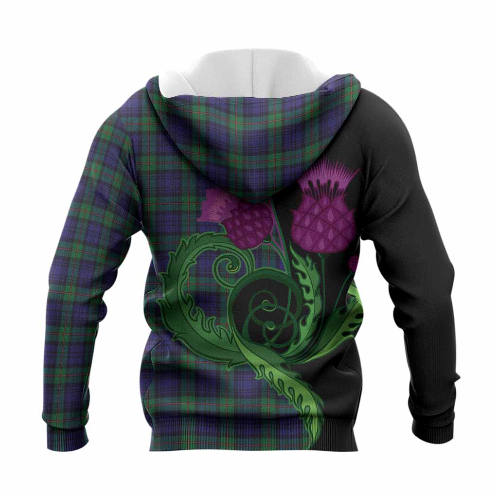 MacKinlay (McKinlay) Tartan Knitted Hoodie Traditional Scottish Thistle