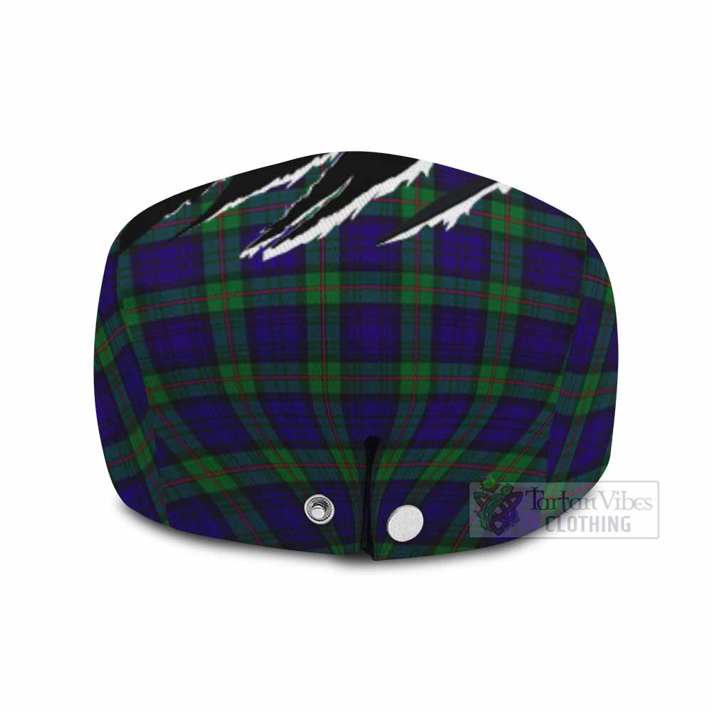 MacKinlay (McKinlay) Tartan Loch Ness Monster Flat Cap, Jeff Cap Celtic Knot Nessie Art