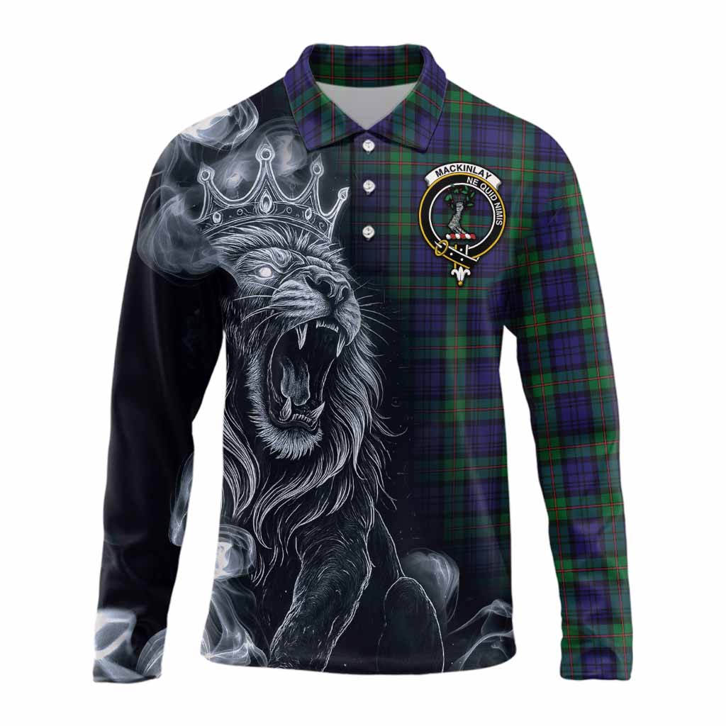 MacKinlay (McKinlay) Tartan Long Sleeve Polo Shirt Roaring Lion Heritage