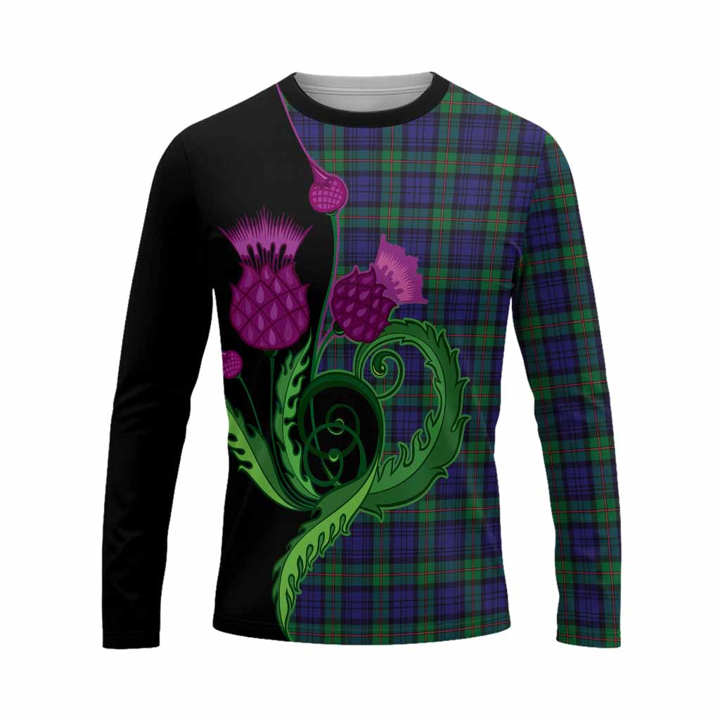 MacKinlay (McKinlay) Tartan Long Sleeve T-Shirt Traditional Scottish Thistle