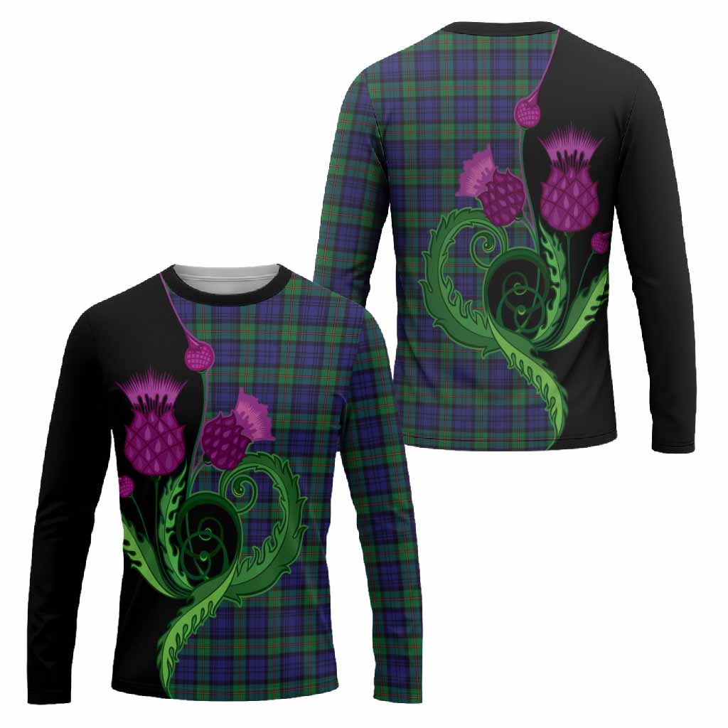 MacKinlay (McKinlay) Tartan Long Sleeve T-Shirt Traditional Scottish Thistle
