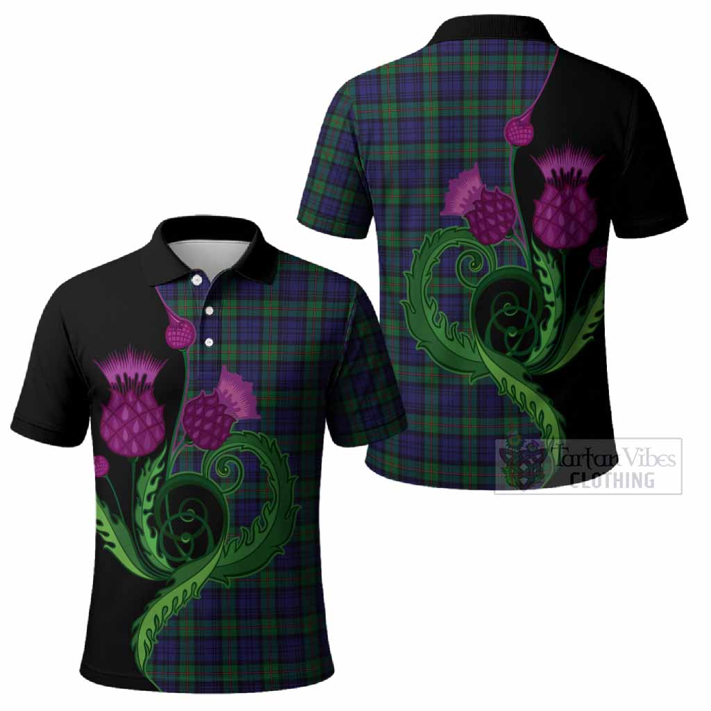 MacKinlay (McKinlay) Tartan Polo Shirt Traditional Scottish Thistle