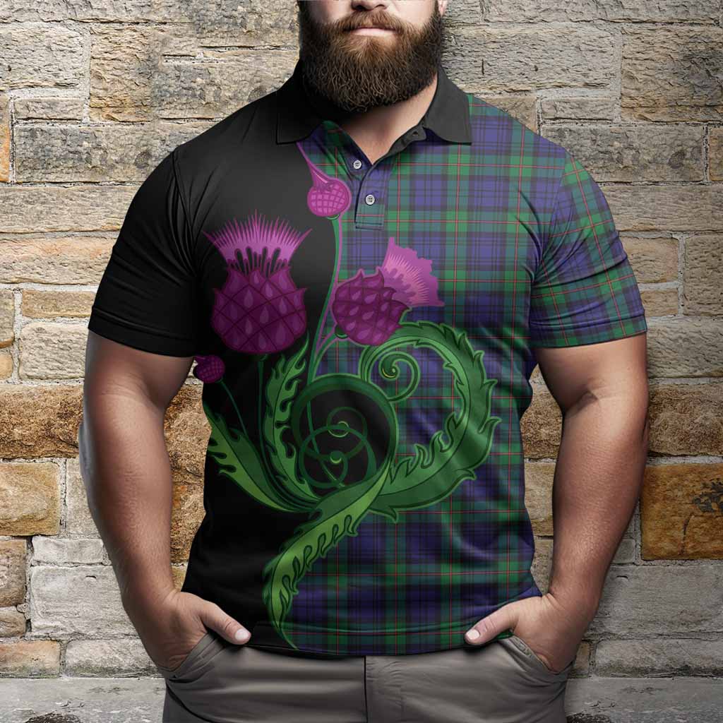 MacKinlay (McKinlay) Tartan Polo Shirt Traditional Scottish Thistle