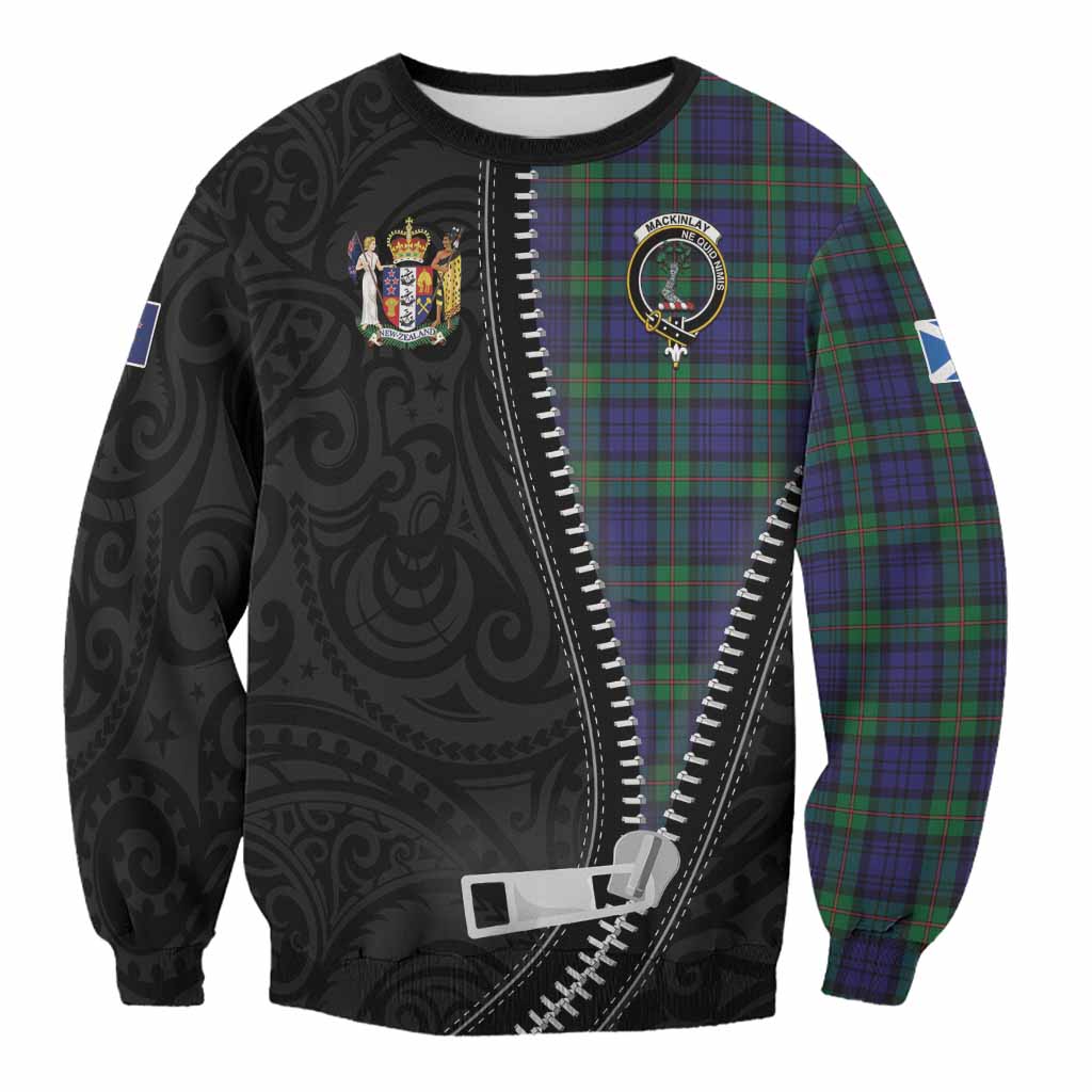 MacKinlay (McKinlay) Tartan Sweatshirt New Zealand Pattern Unique Zipper Stylized