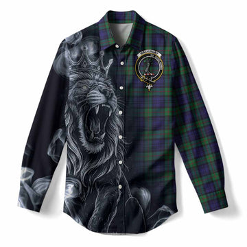 MacKinlay (McKinlay) Tartan Women Casual Shirt Roaring Lion Heritage