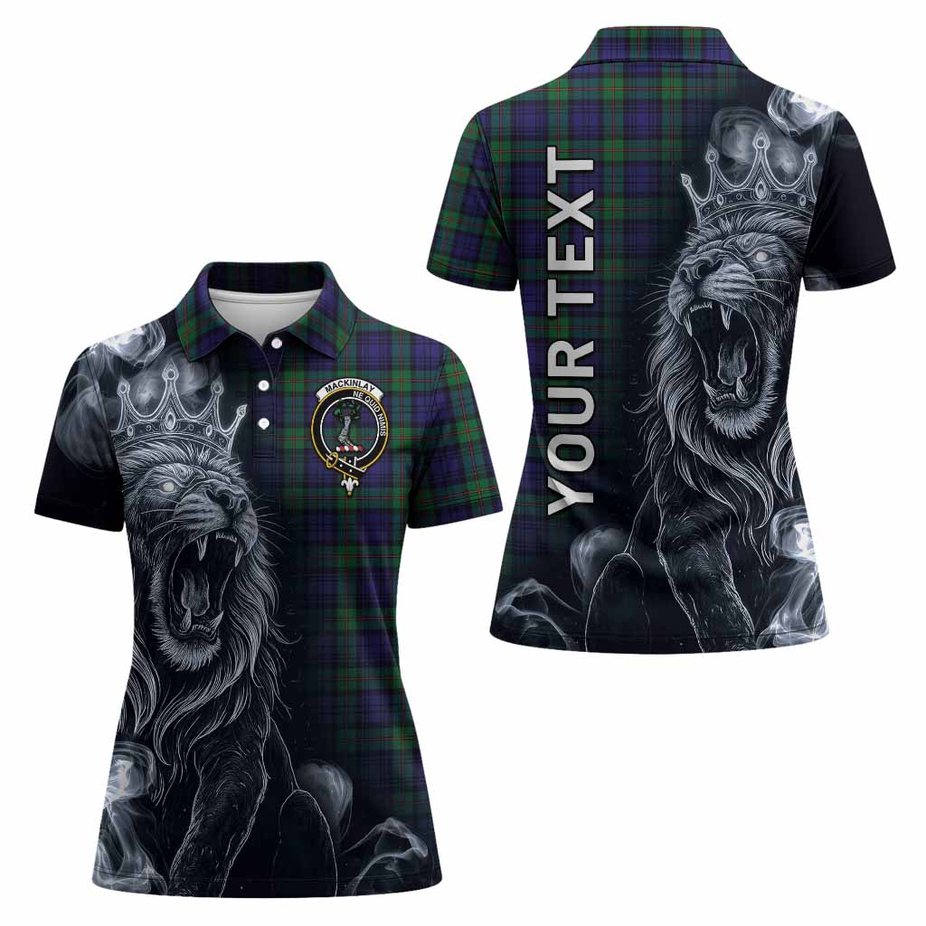 MacKinlay (McKinlay) Tartan Women Polo Shirt Roaring Lion Heritage