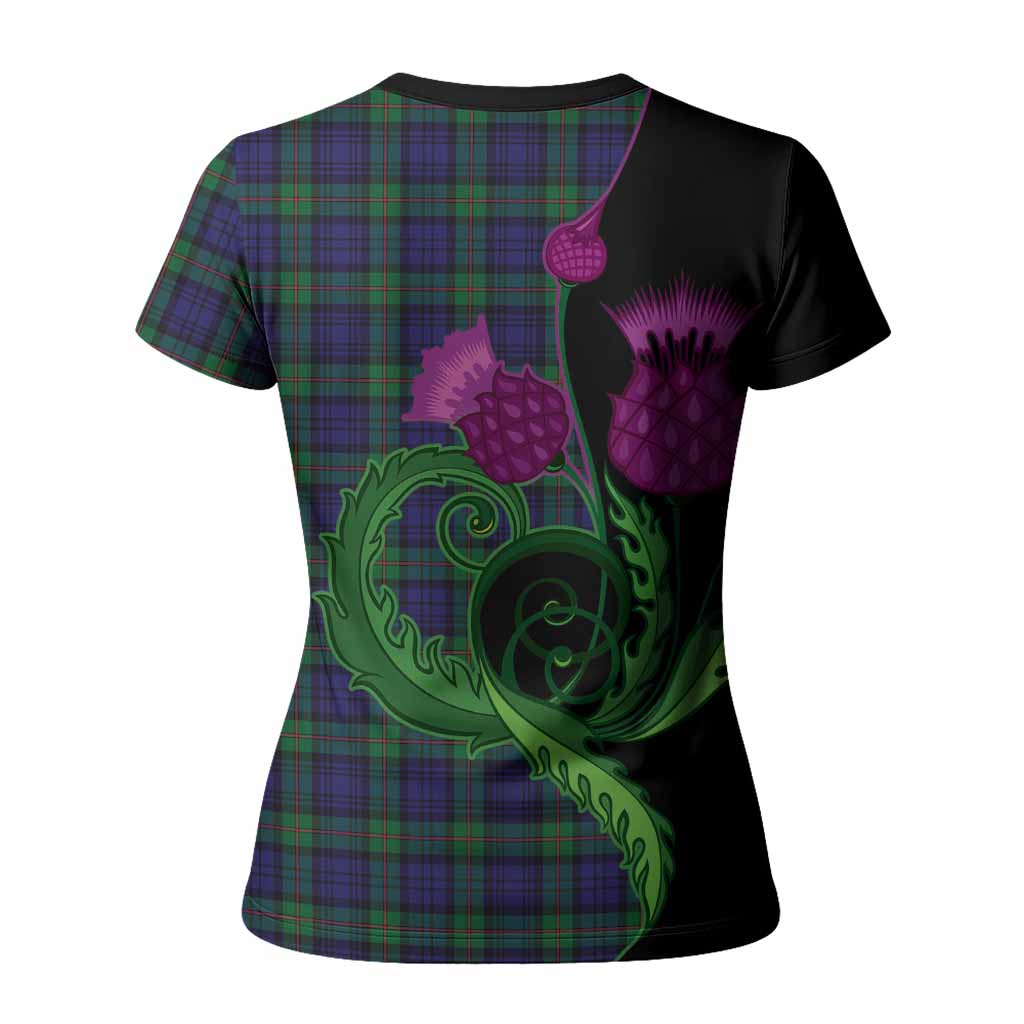 MacKinlay (McKinlay) Tartan Women T shirt Traditional Scottish Thistle