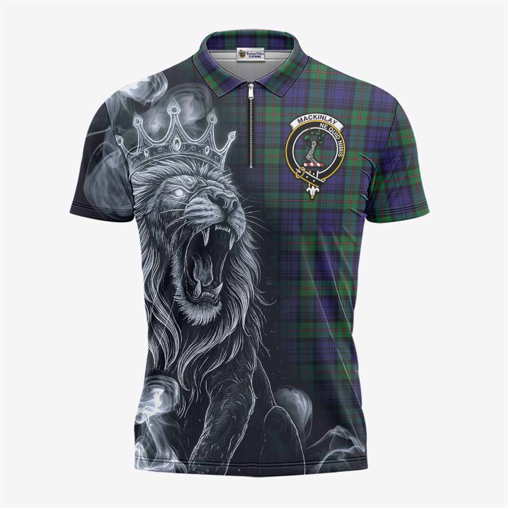 MacKinlay (McKinlay) Tartan Zipper Polo Shirt Roaring Lion Heritage