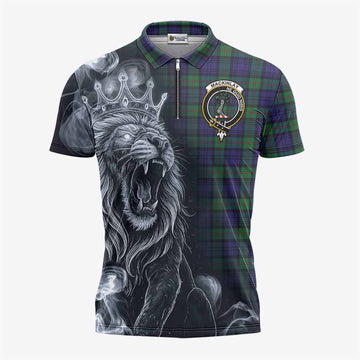 MacKinlay (McKinlay) Tartan Zipper Polo Shirt Roaring Lion Heritage