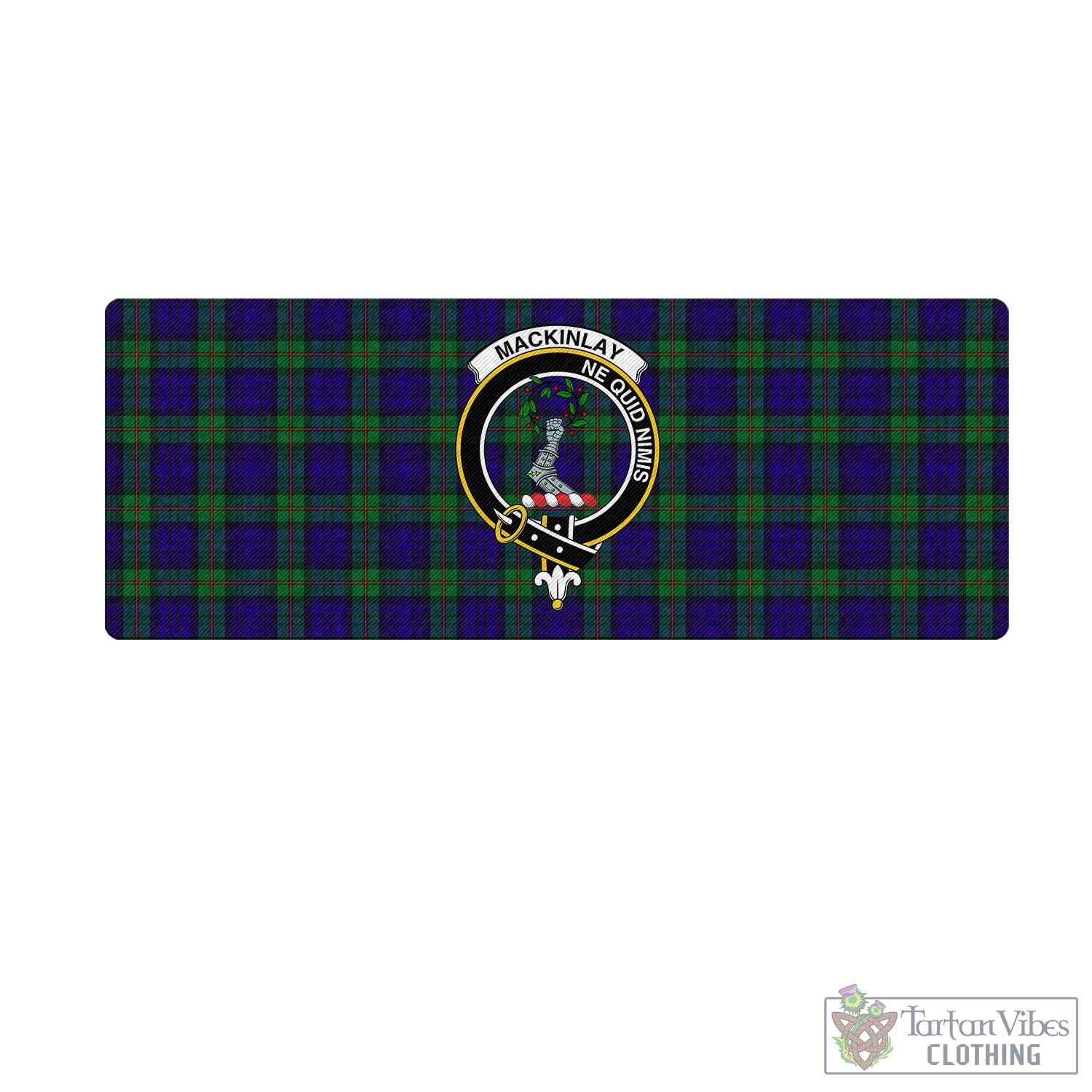 Tartan Vibes Clothing MacKinlay Modern Tartan Mouse Pad with Family Crest