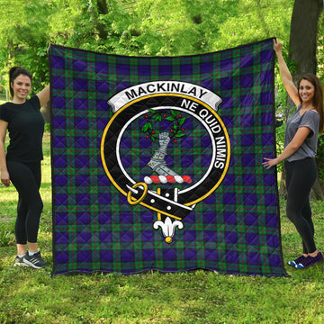 MacKinlay Modern Tartan Quilt with Family Crest