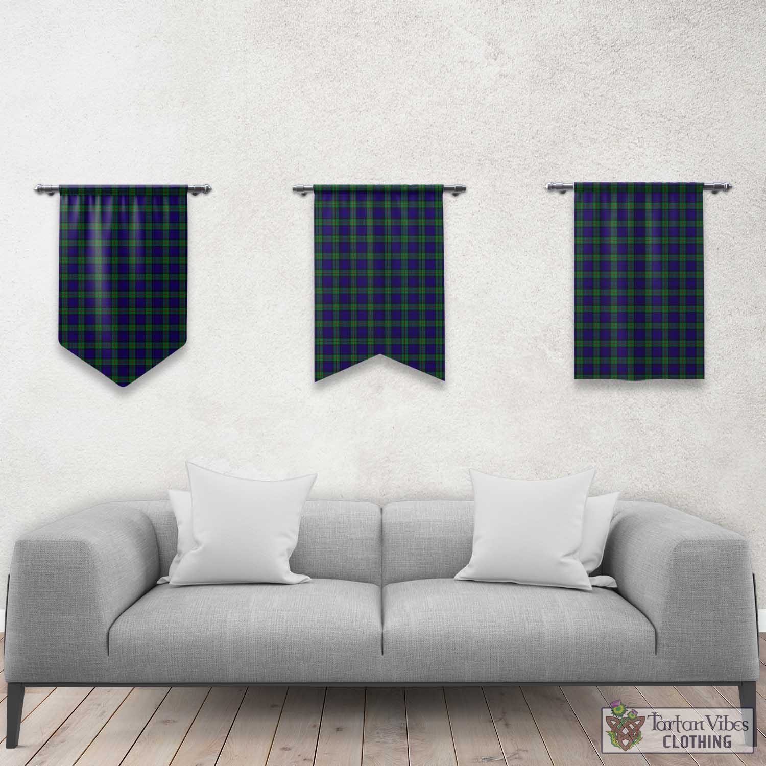 Tartan Vibes Clothing MacKinlay Modern Tartan Gonfalon, Tartan Banner