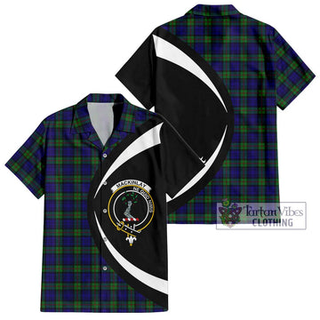 MacKinlay (McKinlay) Tartan Short Sleeve Button Up with Family Crest Circle Style Kid - Tartan Vibes Clothing