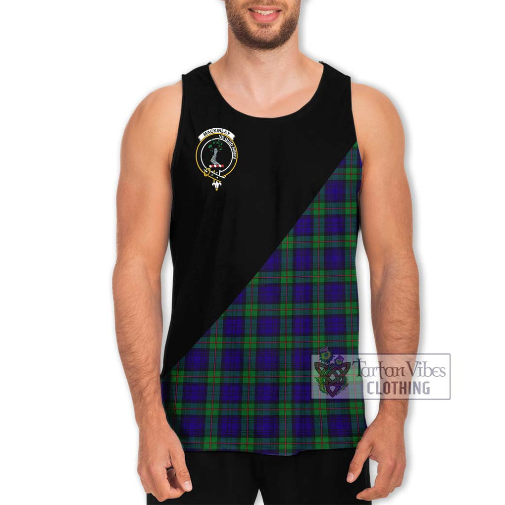 MacKinlay (McKinlay) Tartan Men's Tank Top with Family Crest and Military Logo Style Men - Tartanvibesclothing Shop