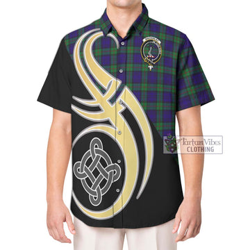 MacKinlay (McKinlay) Tartan Short Sleeve Button Shirt with Family Crest and Celtic Symbol Style Kid - Tartan Vibes Clothing