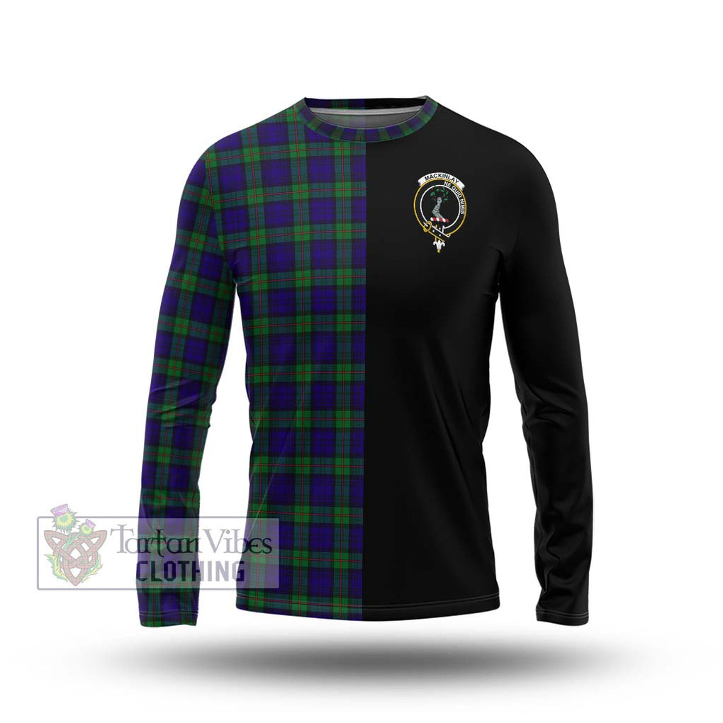 MacKinlay (McKinlay) Tartan Long Sleeve T-Shirt with Family Crest and Half Of Me Style Unisex - Tartanvibesclothing Shop