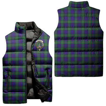 MacKinlay Modern Tartan Sleeveless Puffer Jacket with Family Crest Unisex - Tartanvibesclothing