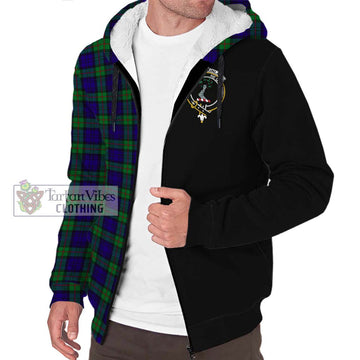 MacKinlay (McKinlay) Tartan Sherpa Hoodie with Family Crest and Half Of Me Style Unisex S - Tartanvibesclothing Shop