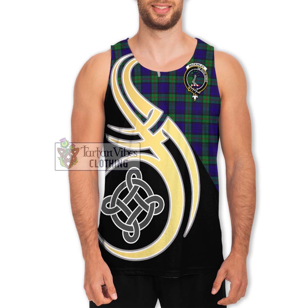 MacKinlay (McKinlay) Tartan Men's Tank Top with Family Crest and Celtic Symbol Style Men - Tartan Vibes Clothing