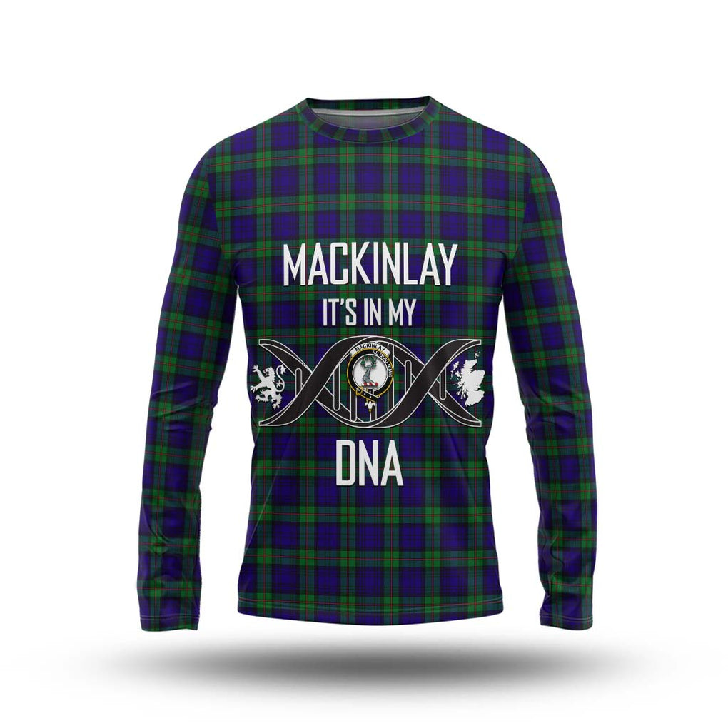 MacKinlay (McKinlay) Tartan Long Sleeve T-Shirt with Family Crest DNA In Me Style Unisex - Tartanvibesclothing Shop