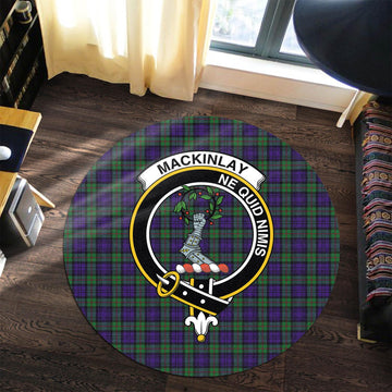 mackinlay-modern-tartan-round-rug-with-family-crest