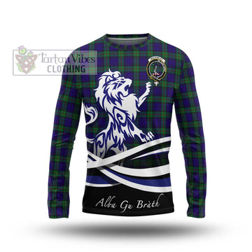 MacKinlay (McKinlay) Tartan Long Sleeve T-Shirt with Alba Gu Brath Regal Lion Emblem Unisex - Tartanvibesclothing Shop