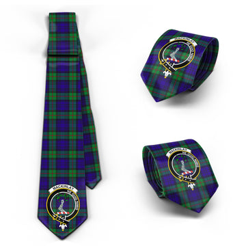 MacKinlay (McKinlay) Tartan Classic Necktie with Family Crest Necktie One Size - Tartan Vibes Clothing