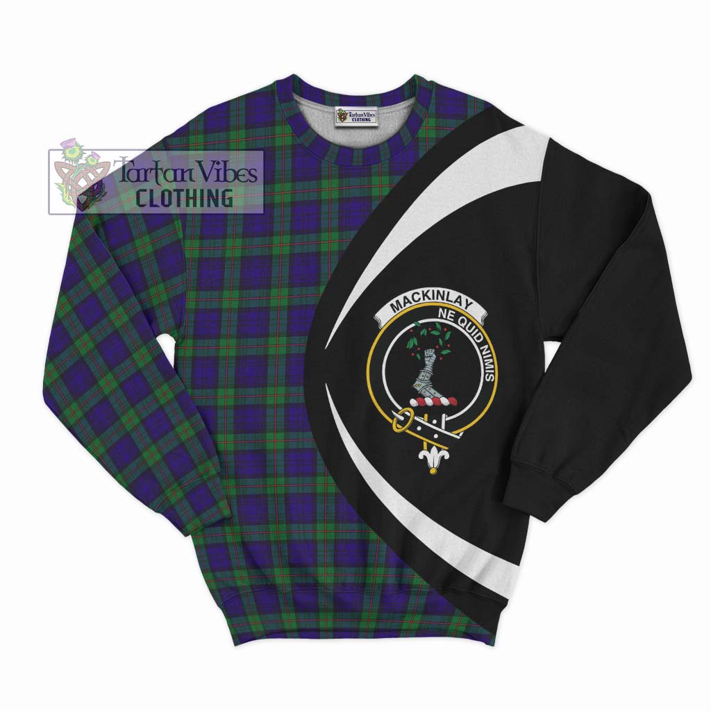 MacKinlay (McKinlay) Tartan Sweatshirt with Family Crest Circle Style Unisex - Tartan Vibes Clothing