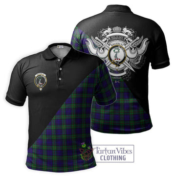 MacKinlay (McKinlay) Tartan Polo Shirt with Family Crest and Military Logo Style Kid - Tartanvibesclothing Shop