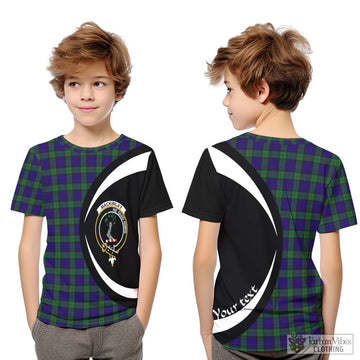 MacKinlay (McKinlay) Tartan Kid T-Shirt with Family Crest Circle Style Youth XL Size14 - Tartan Vibes Clothing