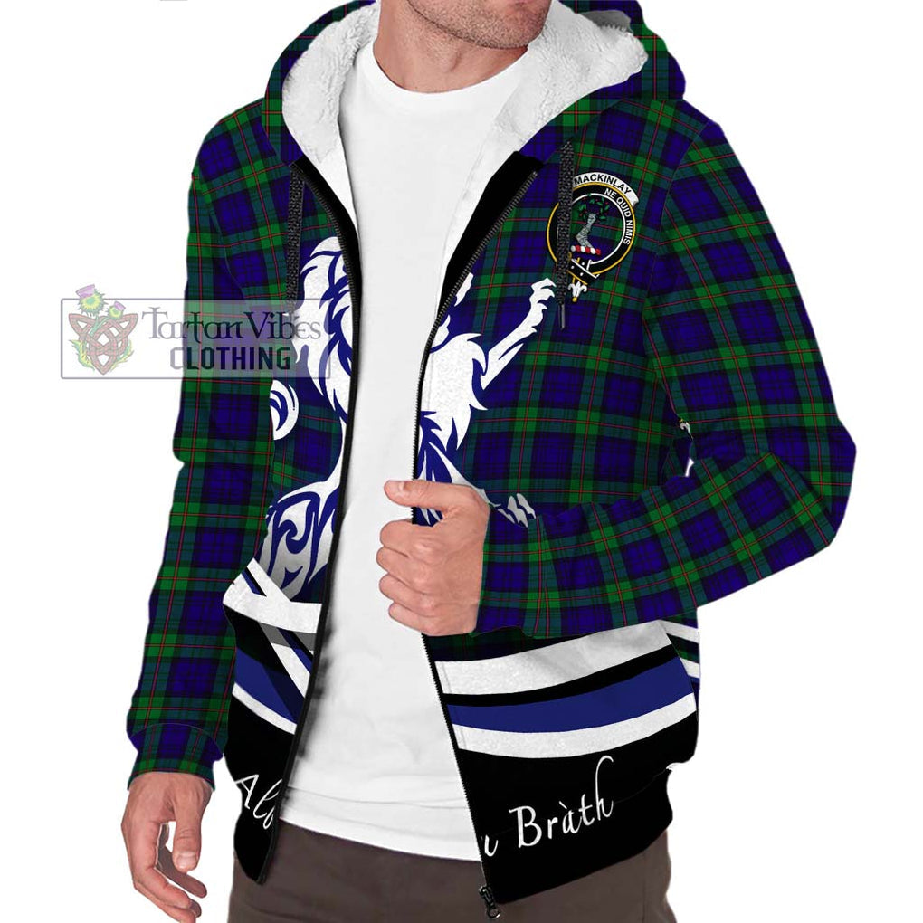 MacKinlay (McKinlay) Tartan Sherpa Hoodie with Alba Gu Brath Regal Lion Emblem Unisex S - Tartanvibesclothing Shop