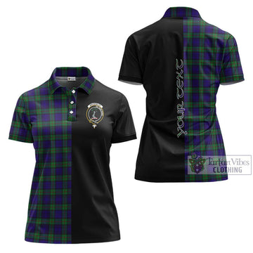 MacKinlay (McKinlay) Tartan Women's Polo Shirt with Family Crest and Half Of Me Style Women - Tartanvibesclothing Shop